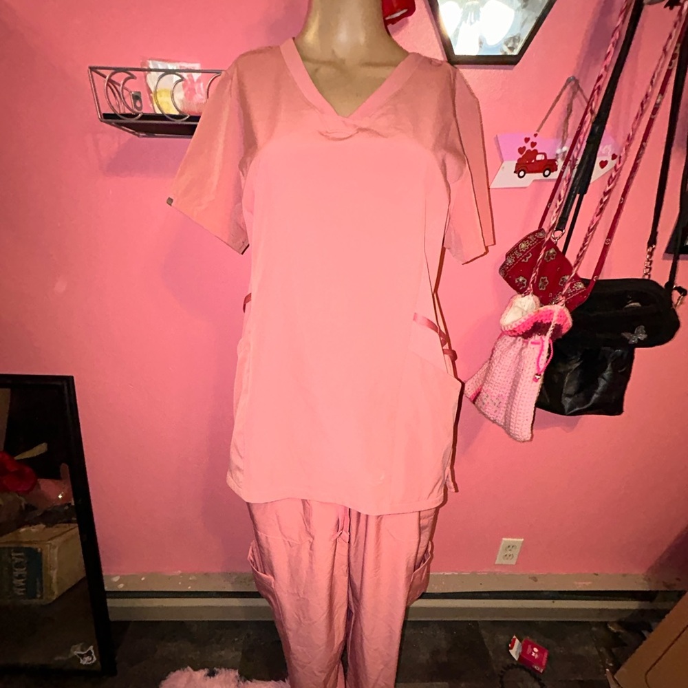 Pink Women's Scrub Top